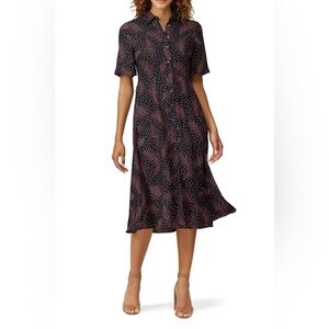 kate spade Black and Pink Midi Dress